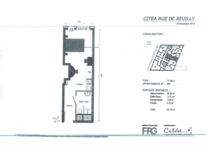 appartement à la vente -   75012  PARIS, surface 24 m2 vente appartement - UBI430589573